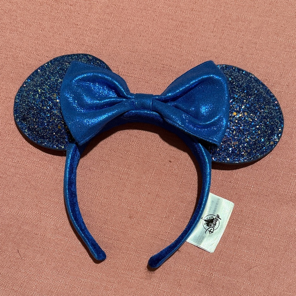 Disney Royal Blue Glitter Minnie Ears Headband